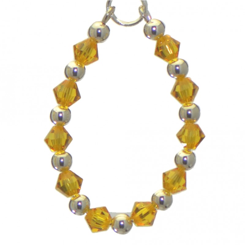 ADEOLA OVAL silver plated sunflower yellow crystal hoop clip on earrings