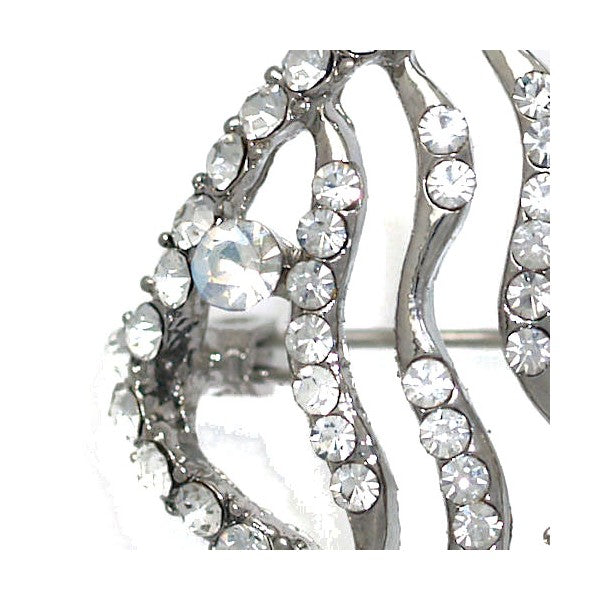 ANGEL Silver Plated Crystal Fish Brooch