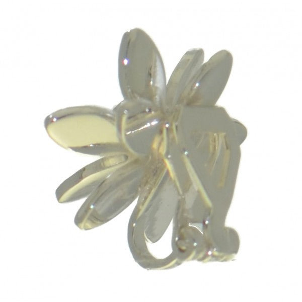 ANGERONA silver plated lotus clip on earrings by Rodney