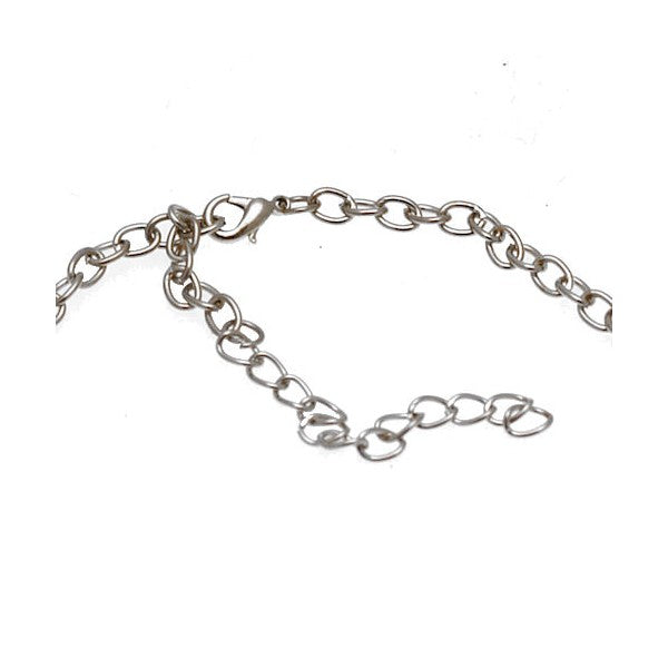 Aponi Silver tone Multi Wire Rose Pink Choker Necklace