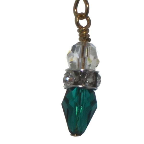 ARABESQUE Gold plated Emerald Hook Earrings