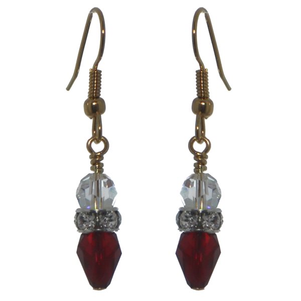 ARABESQUE Gold plated Siam Hook Earrings