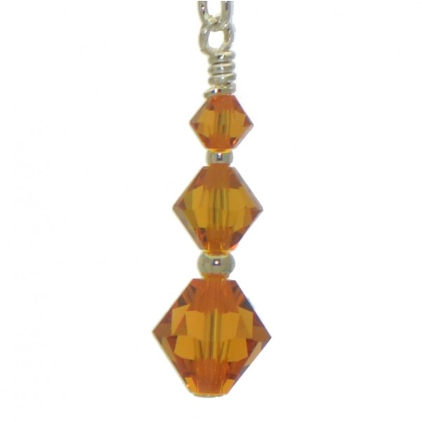 ATHALIE silver plated topaz yellow crystal hook earrings