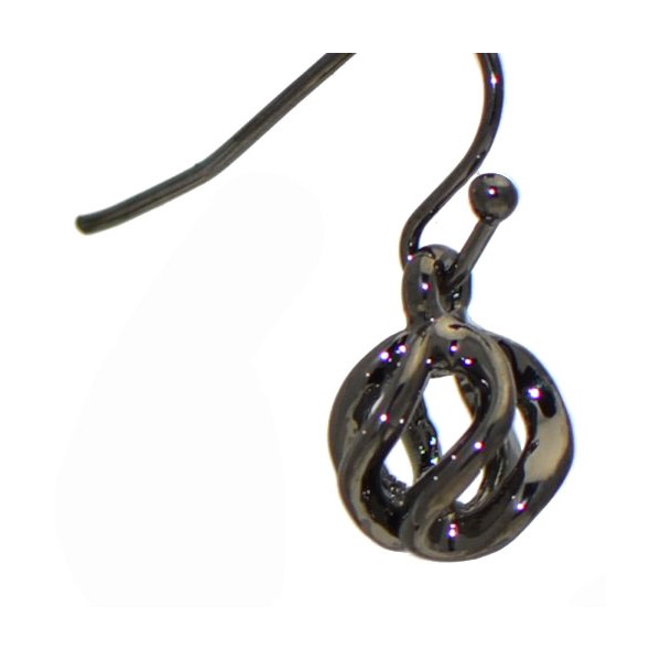BATHILDA Hematite Hook Earrings By Rodney