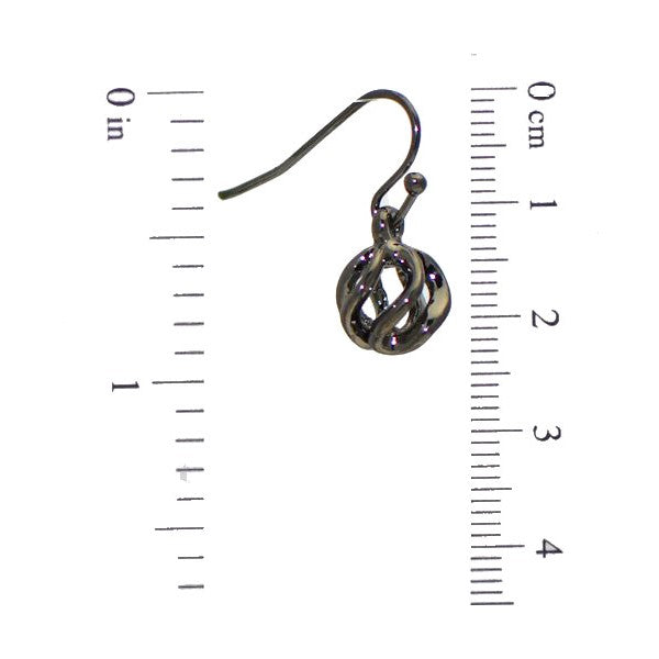 BATHILDA Hematite Hook Earrings By Rodney