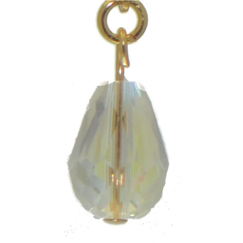 BETRESH gold plated clear ab crystal glass clip on earrings