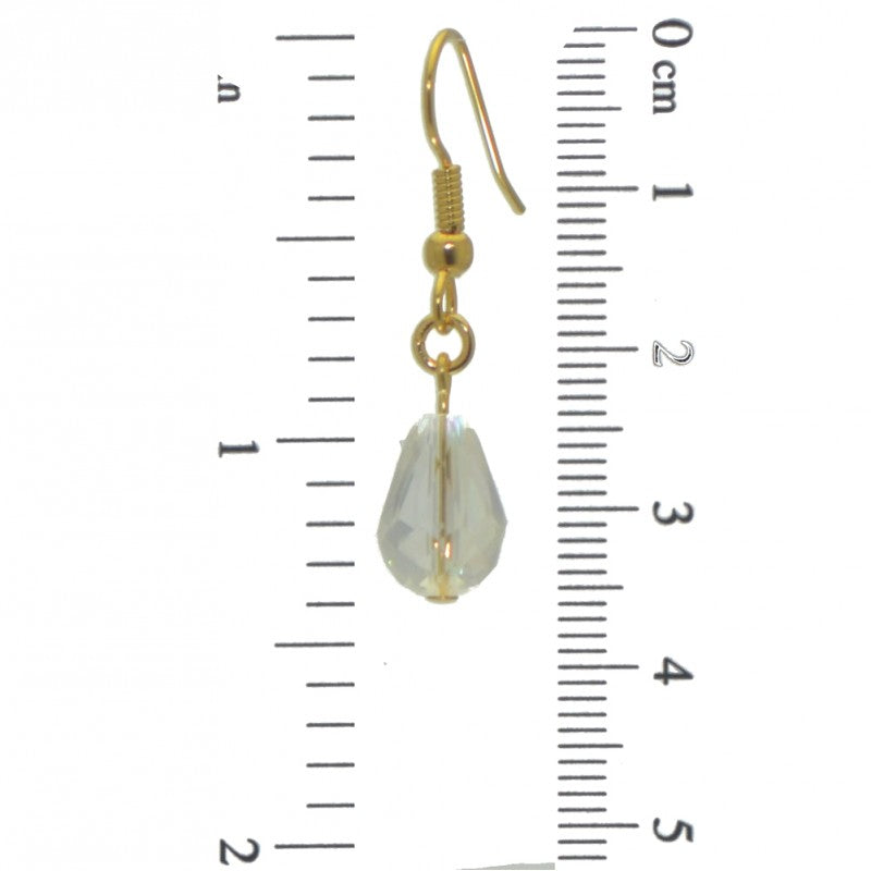 BETRESH gold plated clear ab crystal glass hook earrings