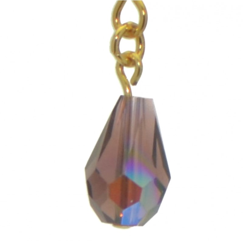 BETRESH gold plated purple ab crystal glass hook earrings