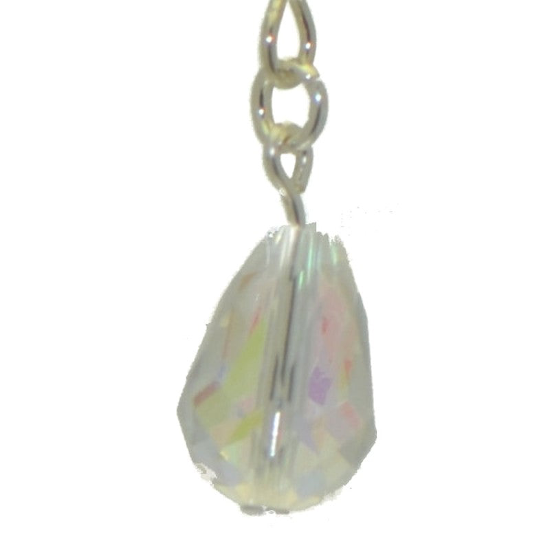 BETRESH silver plated clear ab crystal glass hook earrings