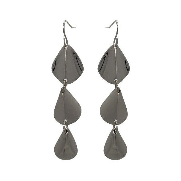 Calynda Silver Plated Drop Hook Earrings by Rodney