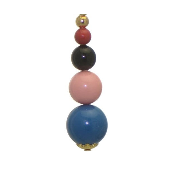 CANDY CANE Gold Plated Red Rock Multi Coloured Hook Earrings