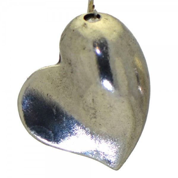 CARMELA silver plated heart clip on earrings