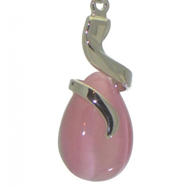 CARMENTA silver plated pink hook earrings by Rodney