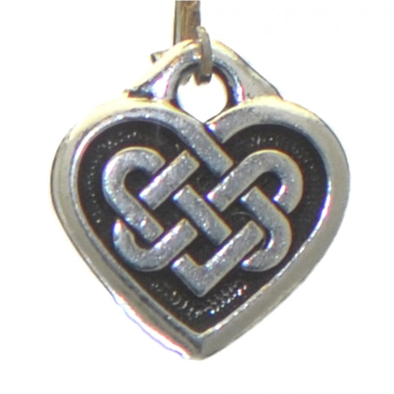 CELTIC HEART silver plated with celtic knot inset clip on earrings