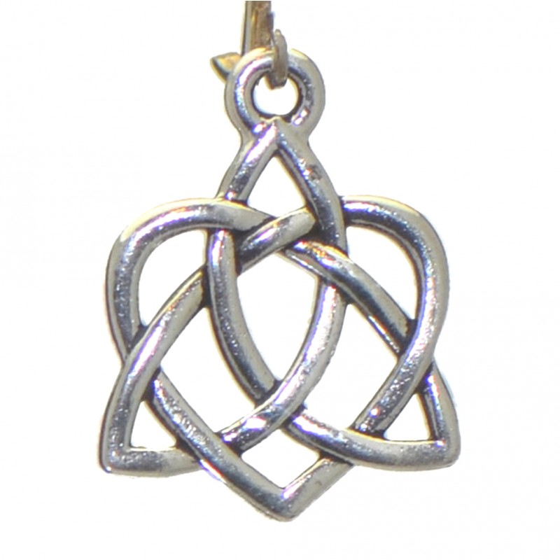 CELTIC OPEN HEART silver plated clip on earrings
