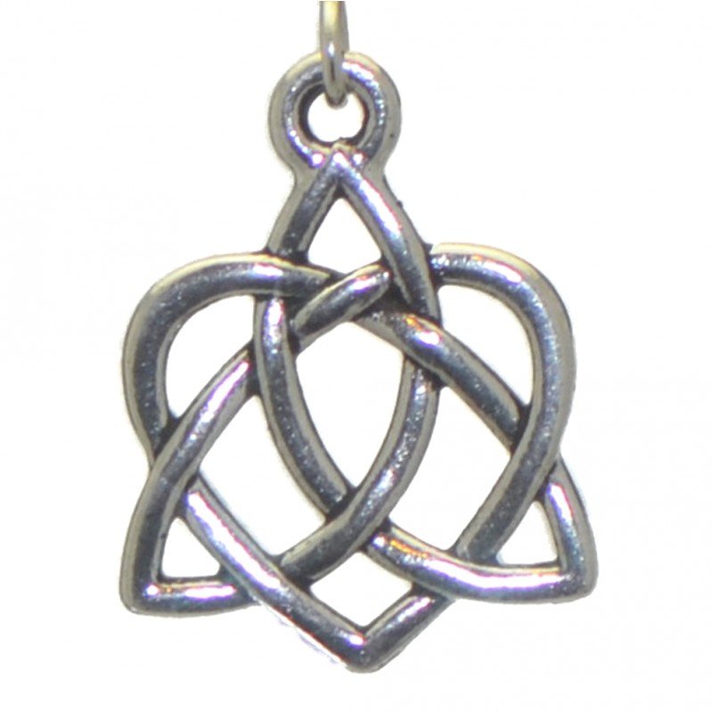 CELTIC OPEN HEART silver plated hook earrings