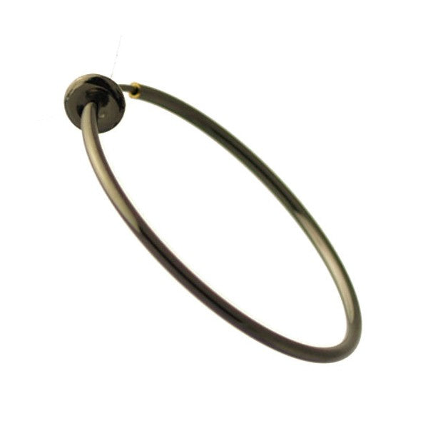 Cerceau 35mm Hematite Hoop Clip On Earrings