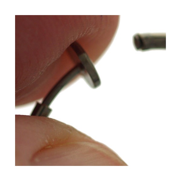 Cerceau 35mm Hematite Hoop Clip On Earrings