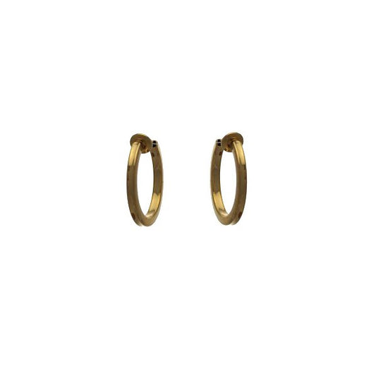 CERCEAU SQUARE 20mm Gold tone Hoop Clip On Earrings