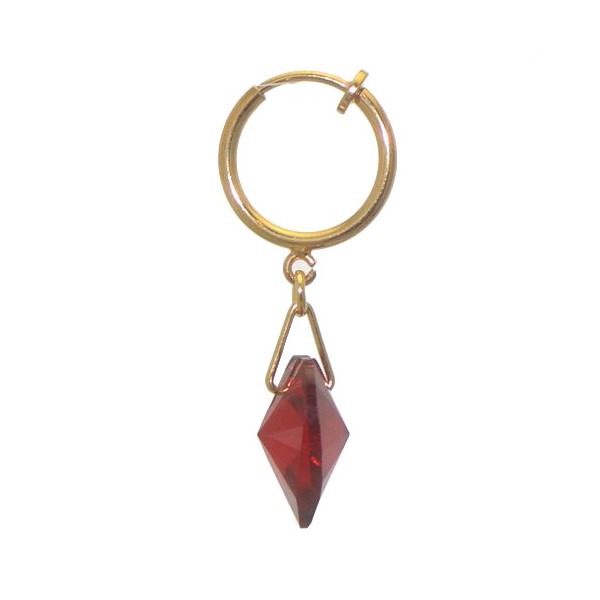 CERCEAU VALENTINE Gold Plated Siam Heart Clip On Earrings