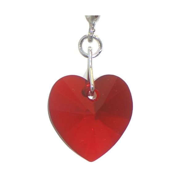 CERCEAU VALENTINE Silver Plated Siam Heart Clip On Earrings