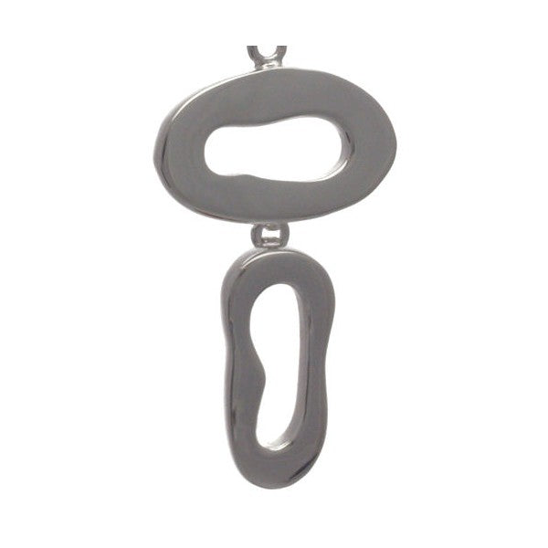 CERELIA Silver Plated Double Oval Hook Earrings by VIZ