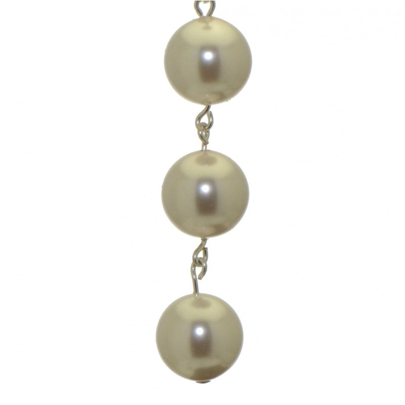 CHERRIES TRIO silver plated white fau pearl clip on earrings