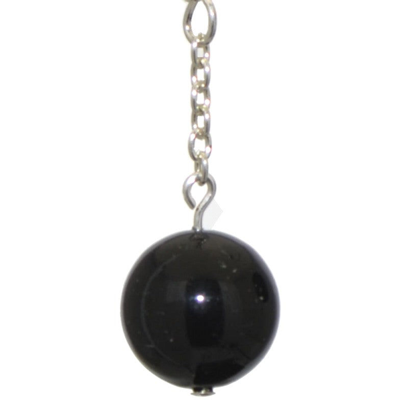 CHERRIES UNO silver plated black faux pearl hook earrings