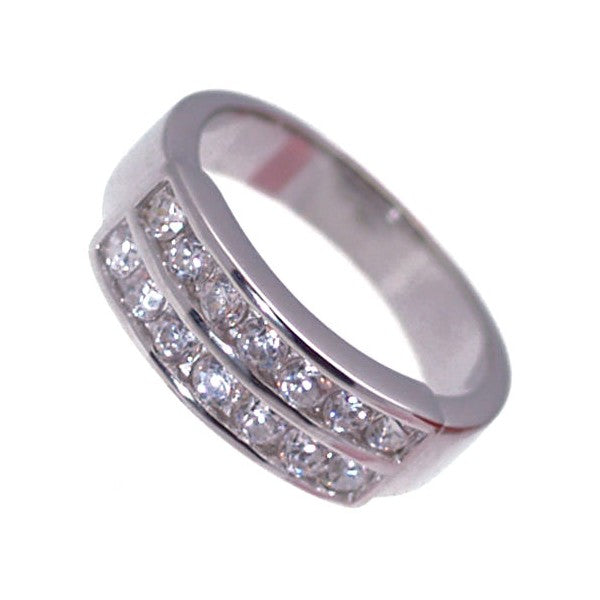 Chesterfield Sterling Silver Cubic Zirconium Eternity Ring sz R