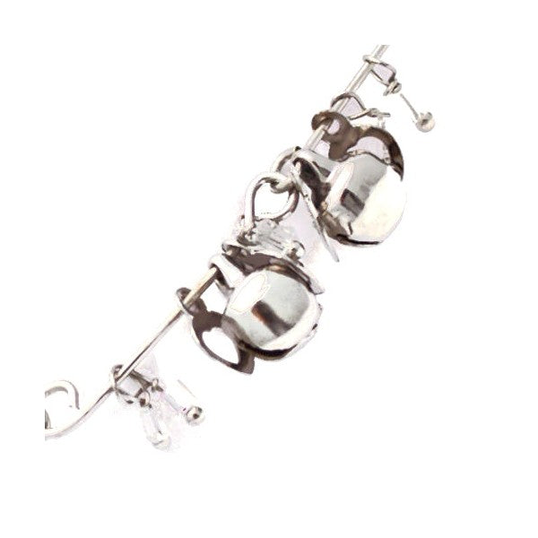 Chitrita Silver tone Clear Ankle Chain