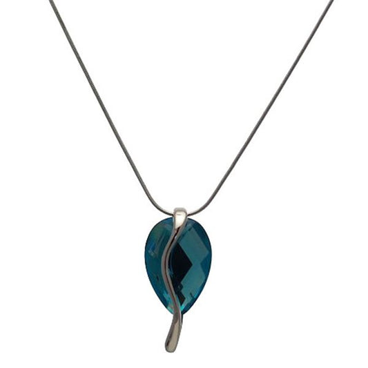 CLEOPATRA Silver Plated Turquoise Pendant Necklace By Rodney