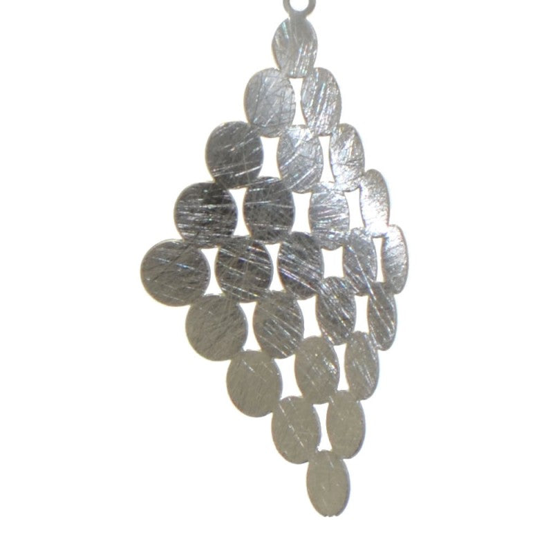 COLLIS silver plated multi disk clip on earrings