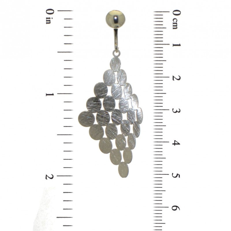 COLLIS silver plated multi disk clip on earrings