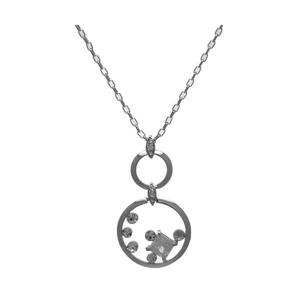Companion Silver tone Crystal Necklace