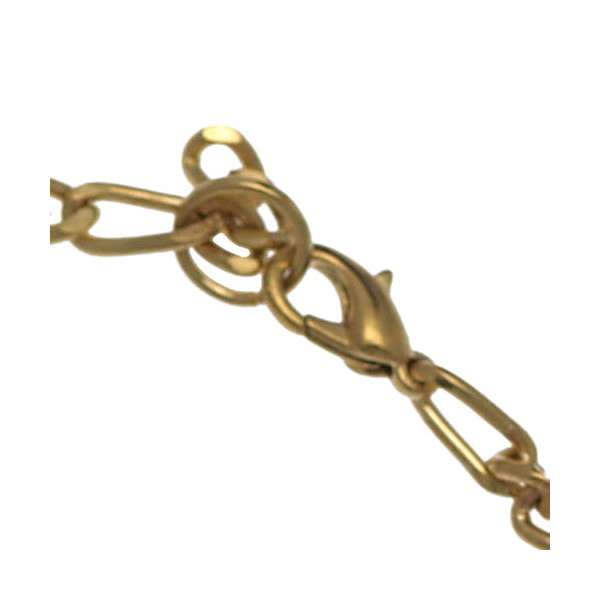 ECCHUMATI Gold Plated Heart and Disk Ankle Chain