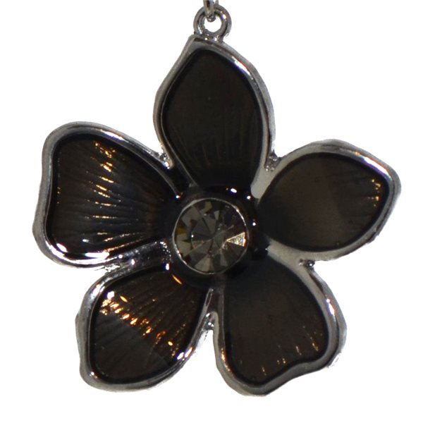 ECHO silver plated amber flower hook earrings by Rodney