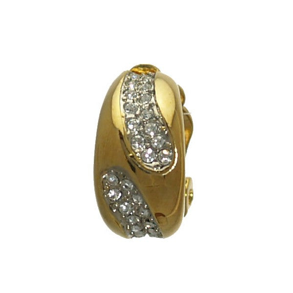Eppie Gold plated Crystal Clip On Earrings