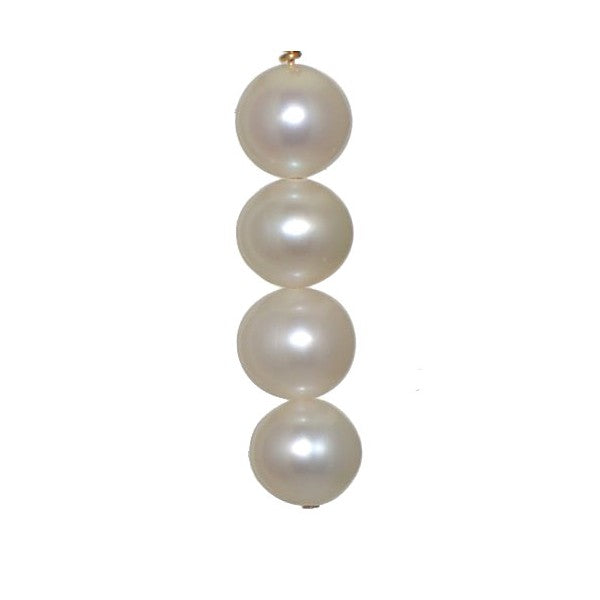 FRESCA QUAD Gold Plated 8mm Freshwater Pearl Hook Earrings