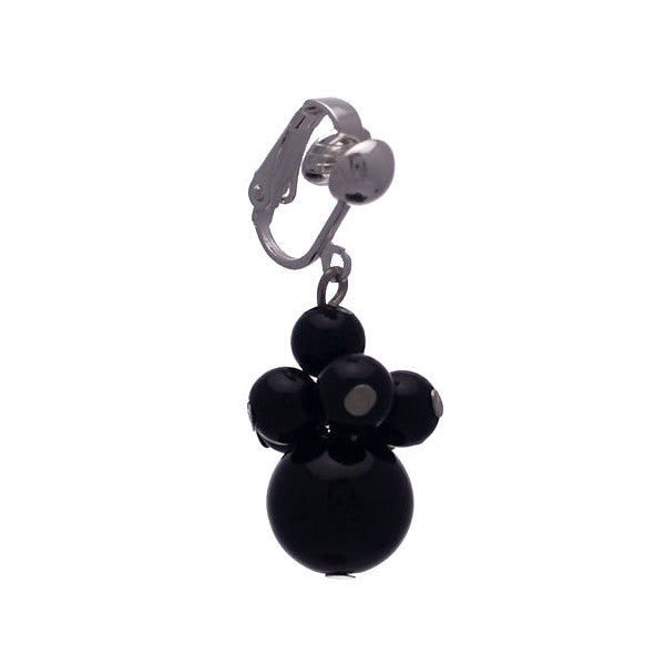 GIUDITTA Silver plated Black Clip On Earrings