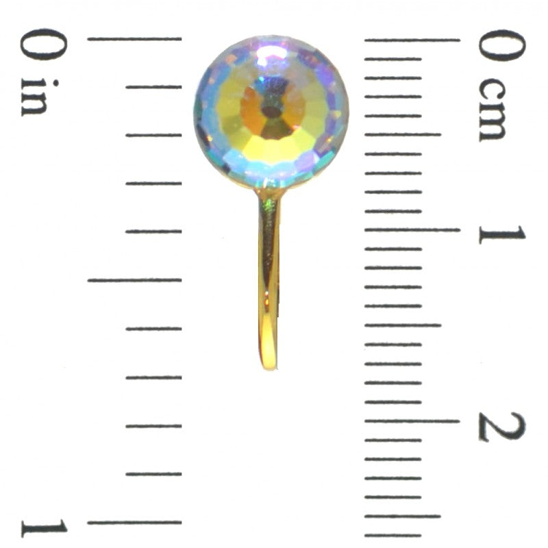 HADRIA gold plated swarovski elements ab crystal clip on earrings