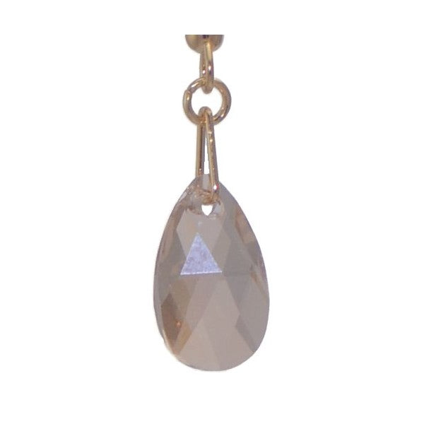 LA POIRE Gold Plated Golden Shadow Crystal Hook Earrings