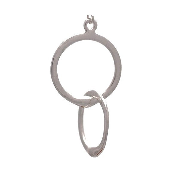 LANZA Silver Plated Double Hoop Hook Earrings by VIZ