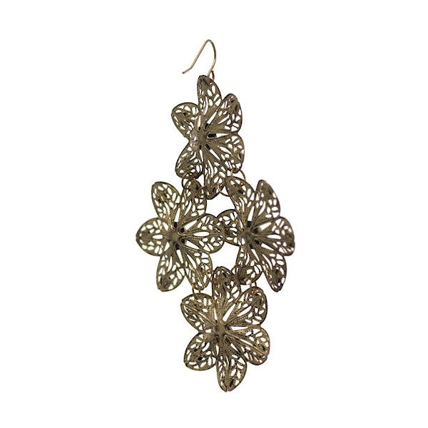 LARAMI Gold tone Flower Hook Earrings