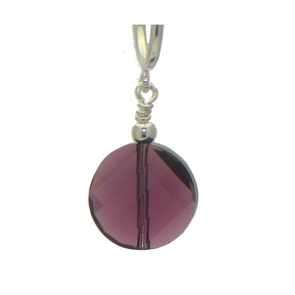LE TWIST CERCEAU Silver Plated Amethyst Crystal Clip On Earrings