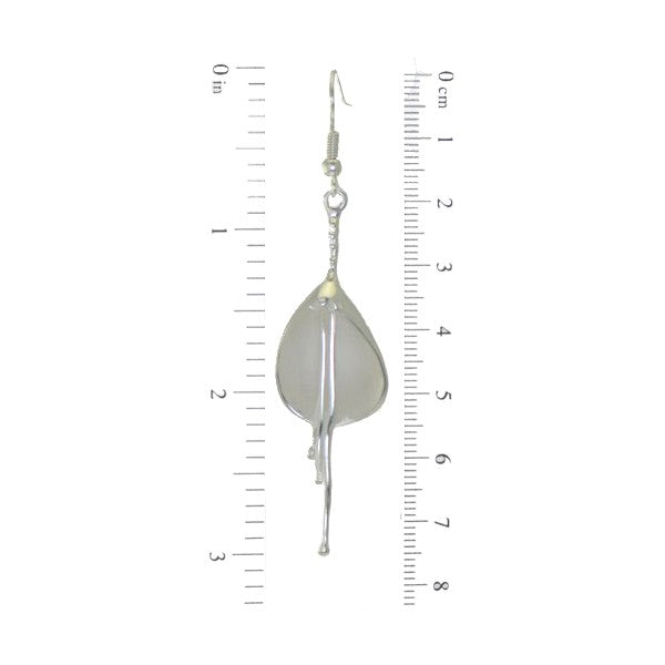 LILIANA Silver Plated Flower Hook earrings by VIZ