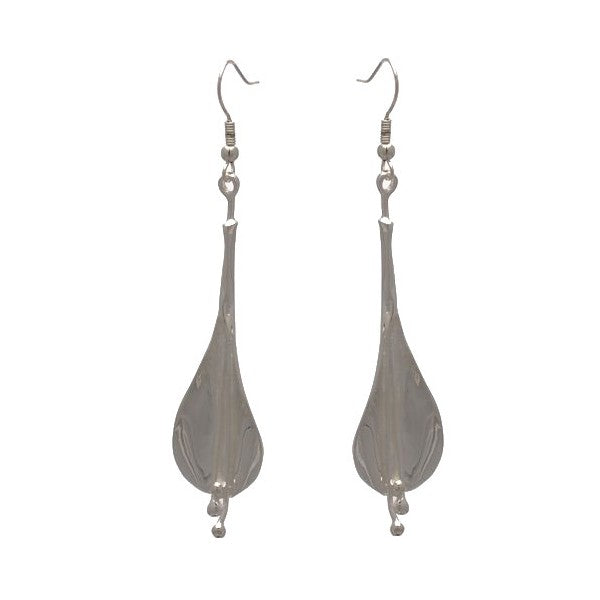 LILLIA Silver Plated Lilies Hook Earrings by VIZ
