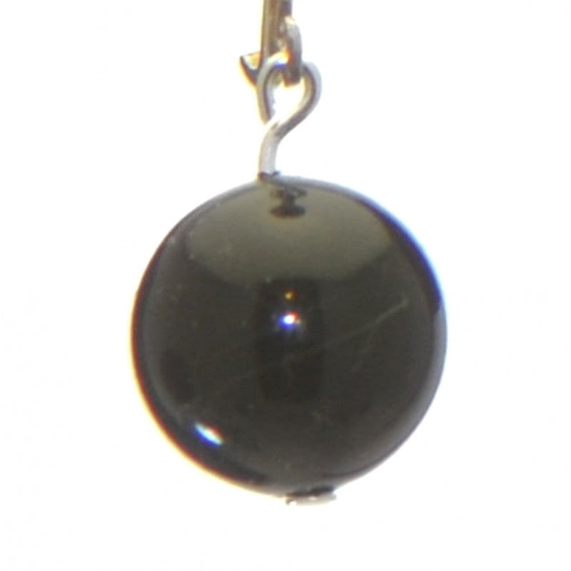 LINDA 12mm silver plated swarovski elements black crystal clip on earrings