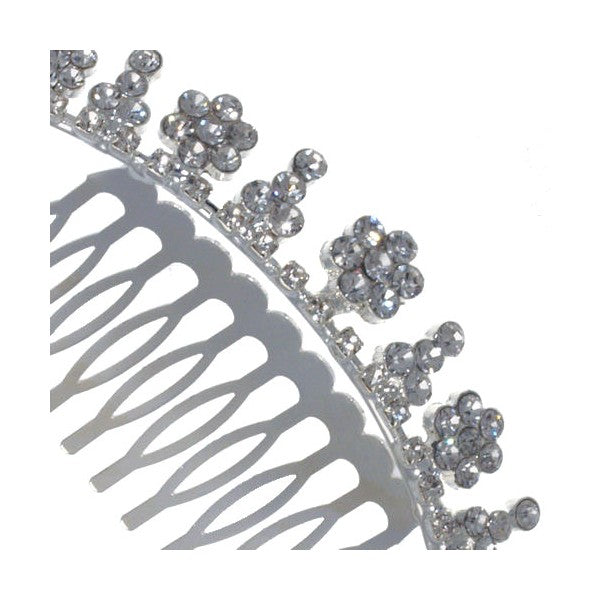 LISIANTHUS Silver tone Clear Crystal Hair Comb
