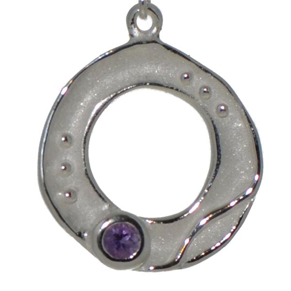 LUNA silver plated white amethyst hook earrings by VIZ
