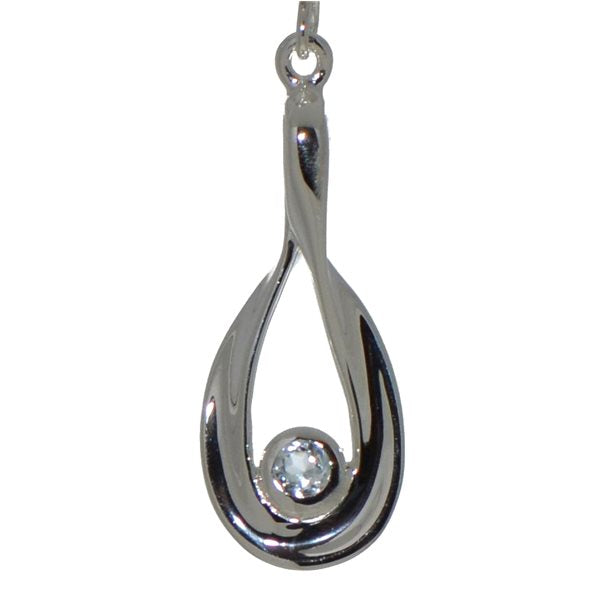 LYSSA silver plated blue topaz hook earrings by VIZ